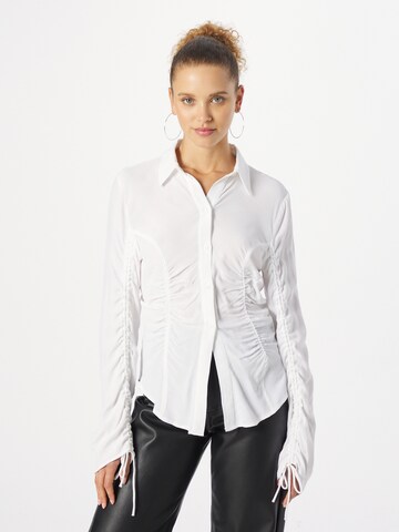 WEEKDAY Блуза в бяло: отпред