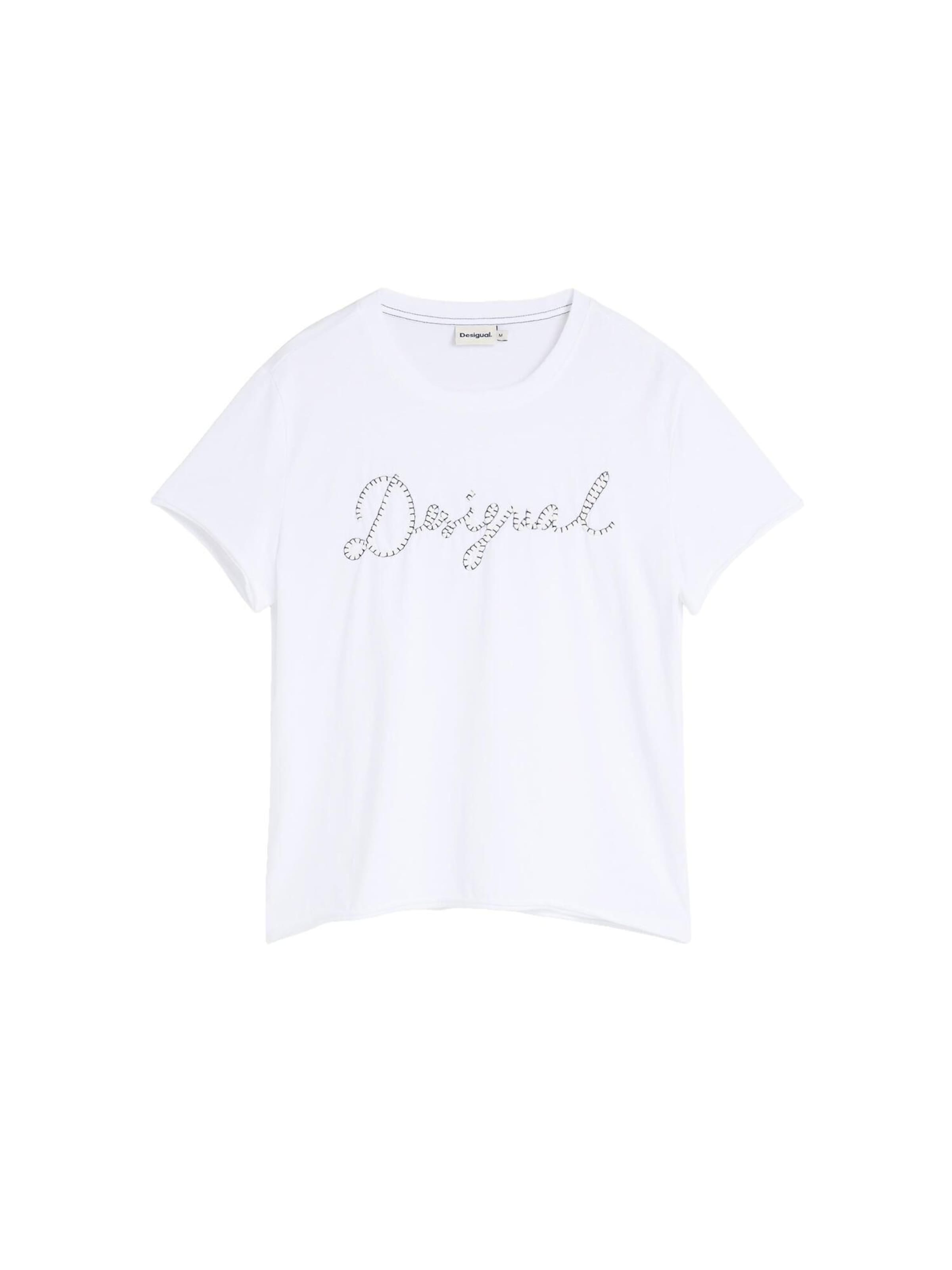 Tricou de la Desigual pe alb: față