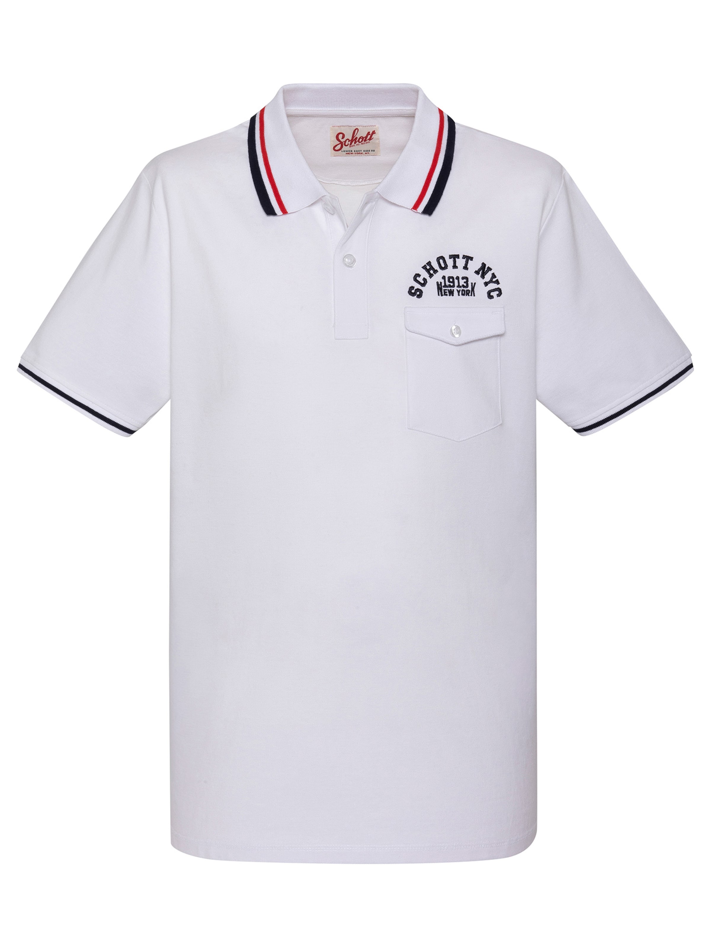 Schott NYC Shirt in White: front