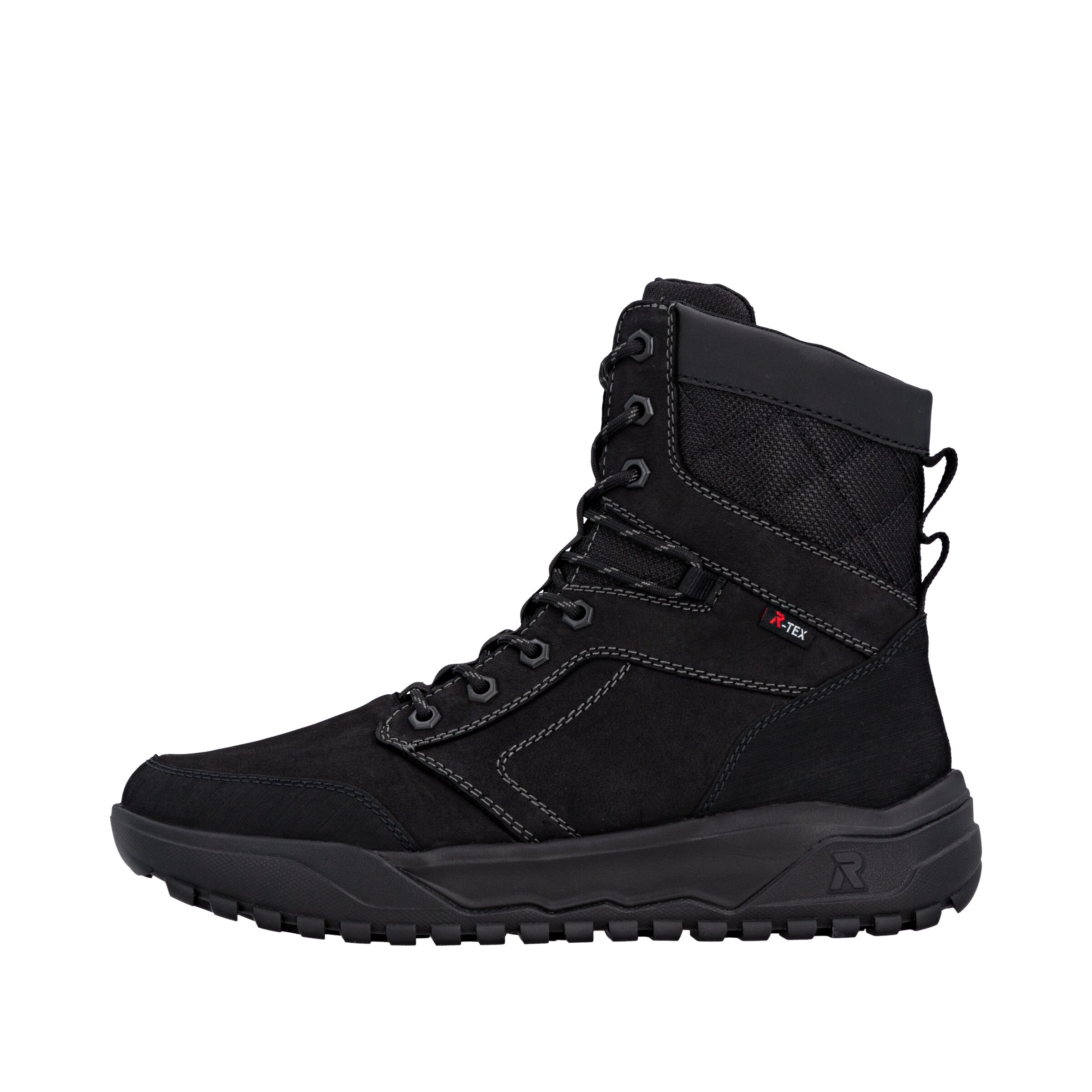 Rieker Lace-Up Boots in Black
