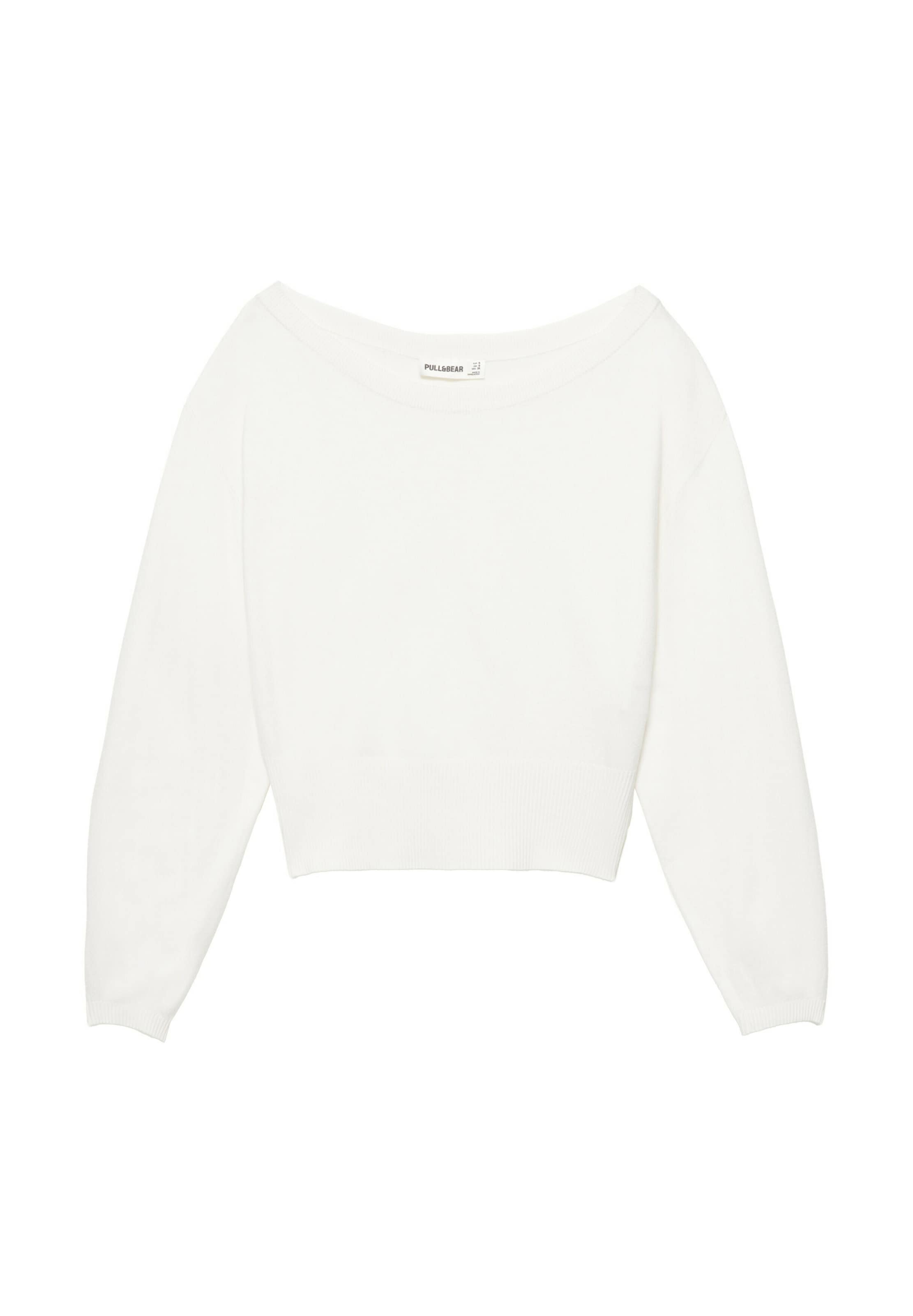 Pulover de la Pull&Bear pe bej: față