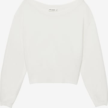 Pulover de la Pull&Bear pe bej: față