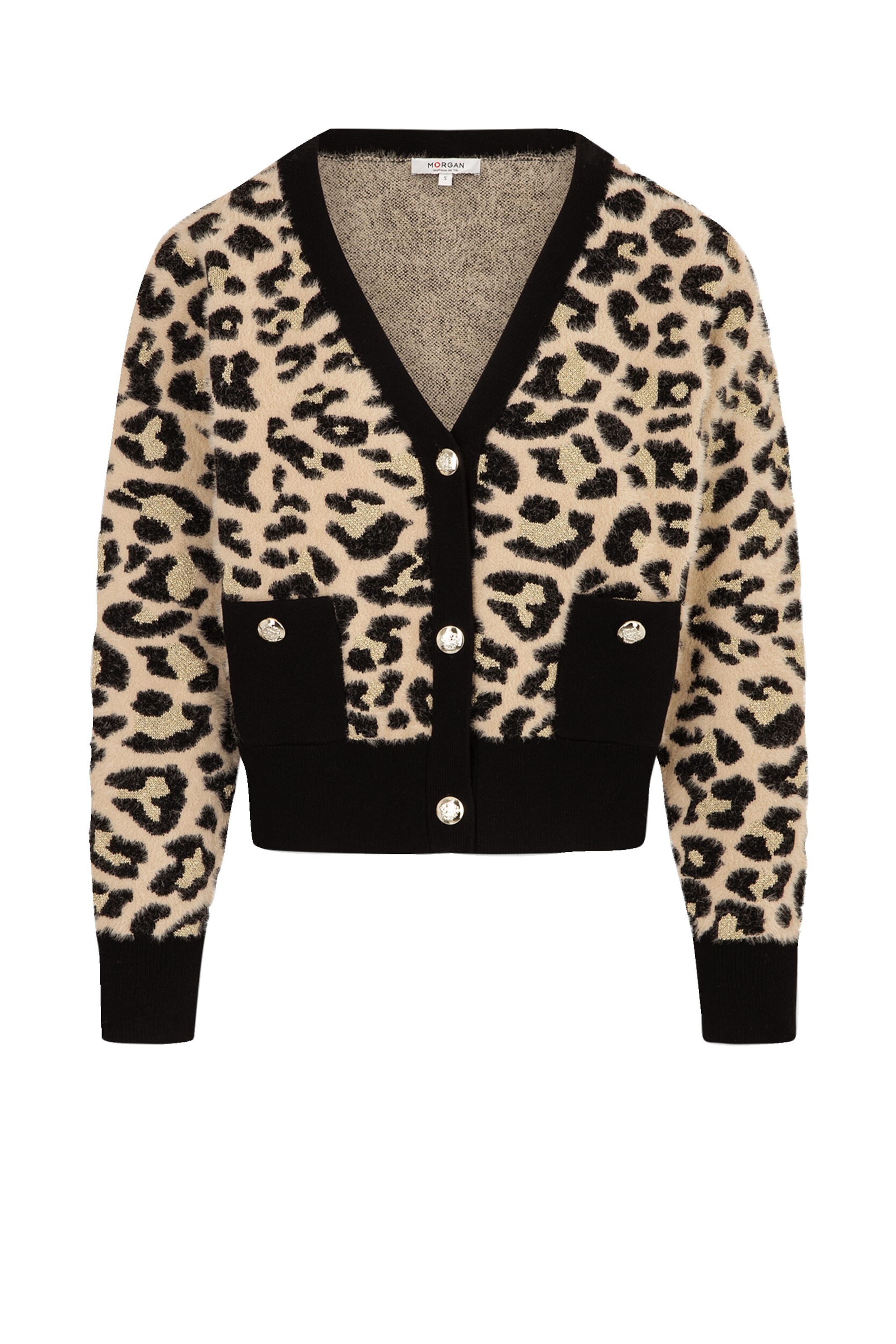 Cardigan '242-MJACOB' Morgan en beige : devant