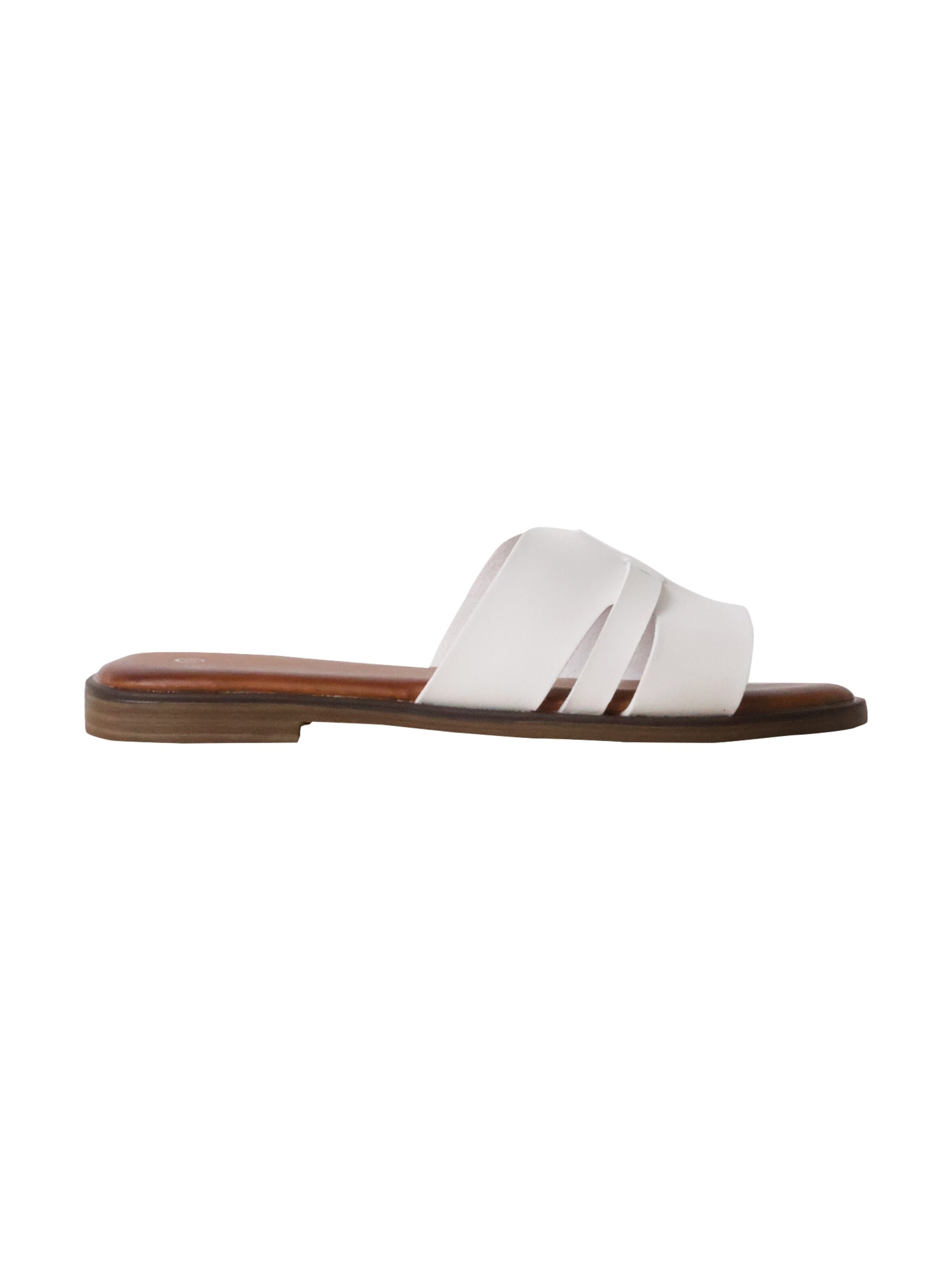 Sandales 'Flache Sandalen zum Hineinschlüpfen' Super Mode en blanc