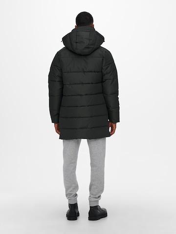 Only & Sons Winter Coat 'Carl' in Black