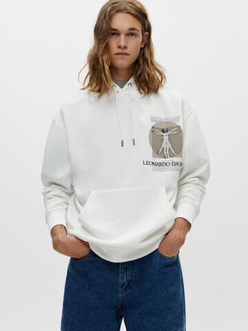 Pull&Bear Sweatshirt in Weiß