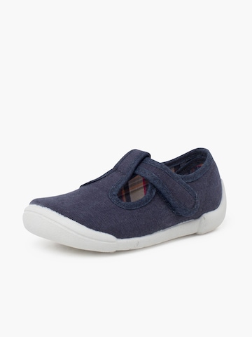 Pisamonas First-Step Shoes in Blue: front