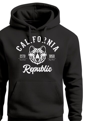 Neverless Sweatshirt 'California Bär' in Black