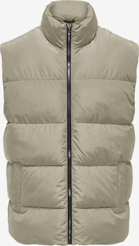 Only & Sons Vest in Beige: front