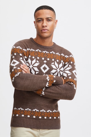 !Solid Sweater 'Norwig' in Brown: front
