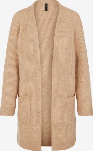 Y.A.S Knit Cardigan 'Alva' in Beige: front