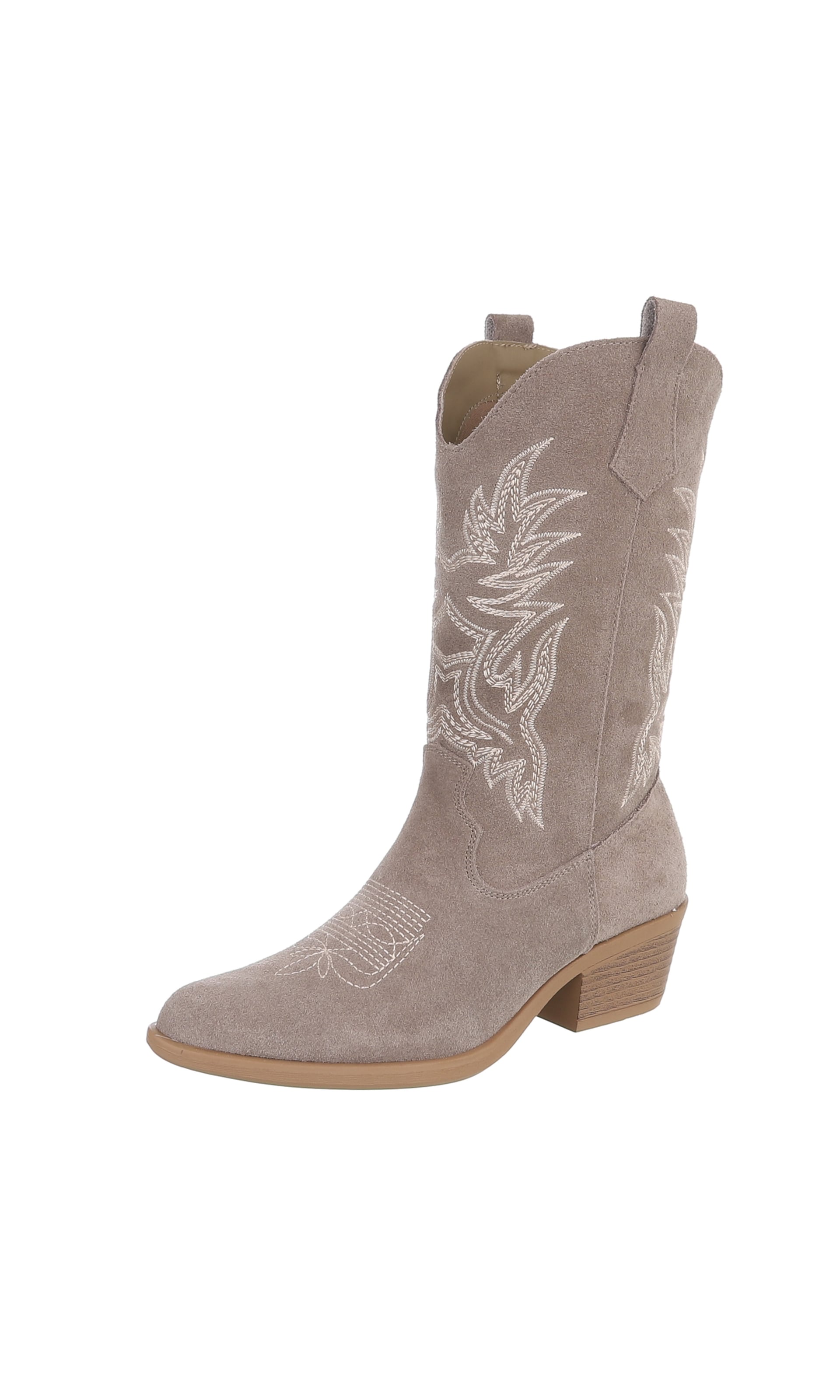 Ital-Design Cowboystiefel in Grau: Vorderseite