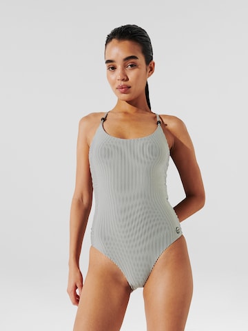 Fascia Costume intero 'IKON' di Karl Lagerfeld in grigio: frontale