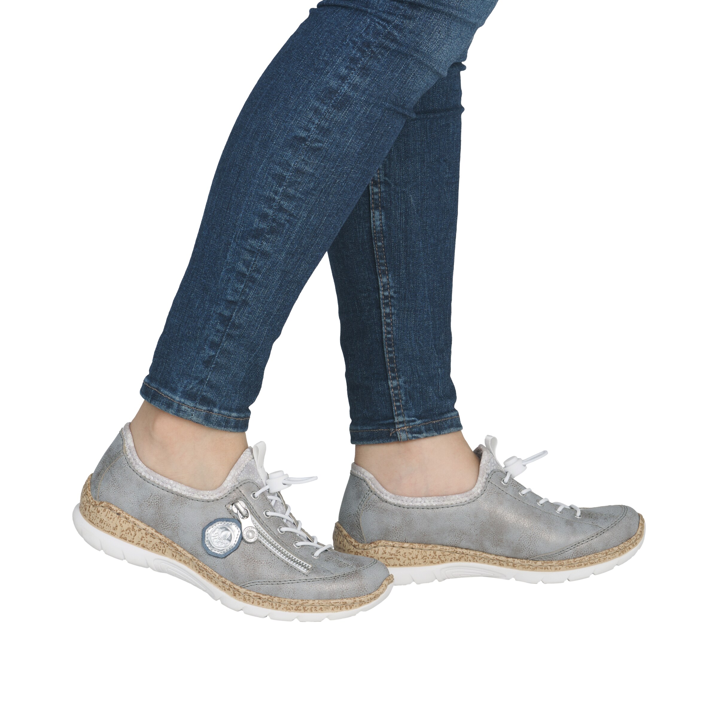 Chaussure de sport à lacets Rieker en gris