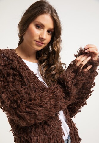 IZIA Knit Cardigan in Brown