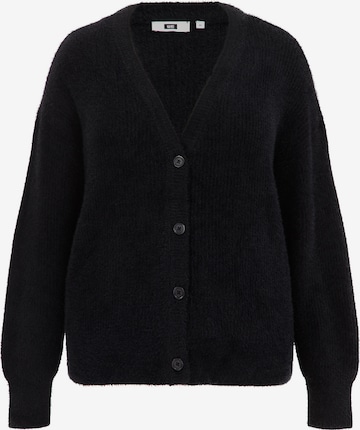 WE Fashion Knit Cardigan in Black: front