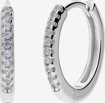 Boucles d'oreilles Lucardi en argent : devant