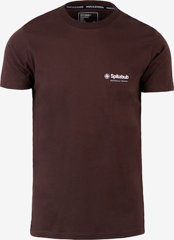SPITZBUB Shirt 'Ludis' in Bruin: voorkant