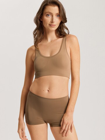 Hanro - Soutien Bustier Soutien 'Touch Feeling' em castanho: frente