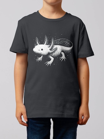 watabout.kids Shirt 'Axolotl' in Grey: front