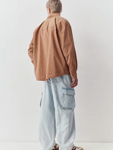 Baggy Jeans cargo Pull&Bear en bleu