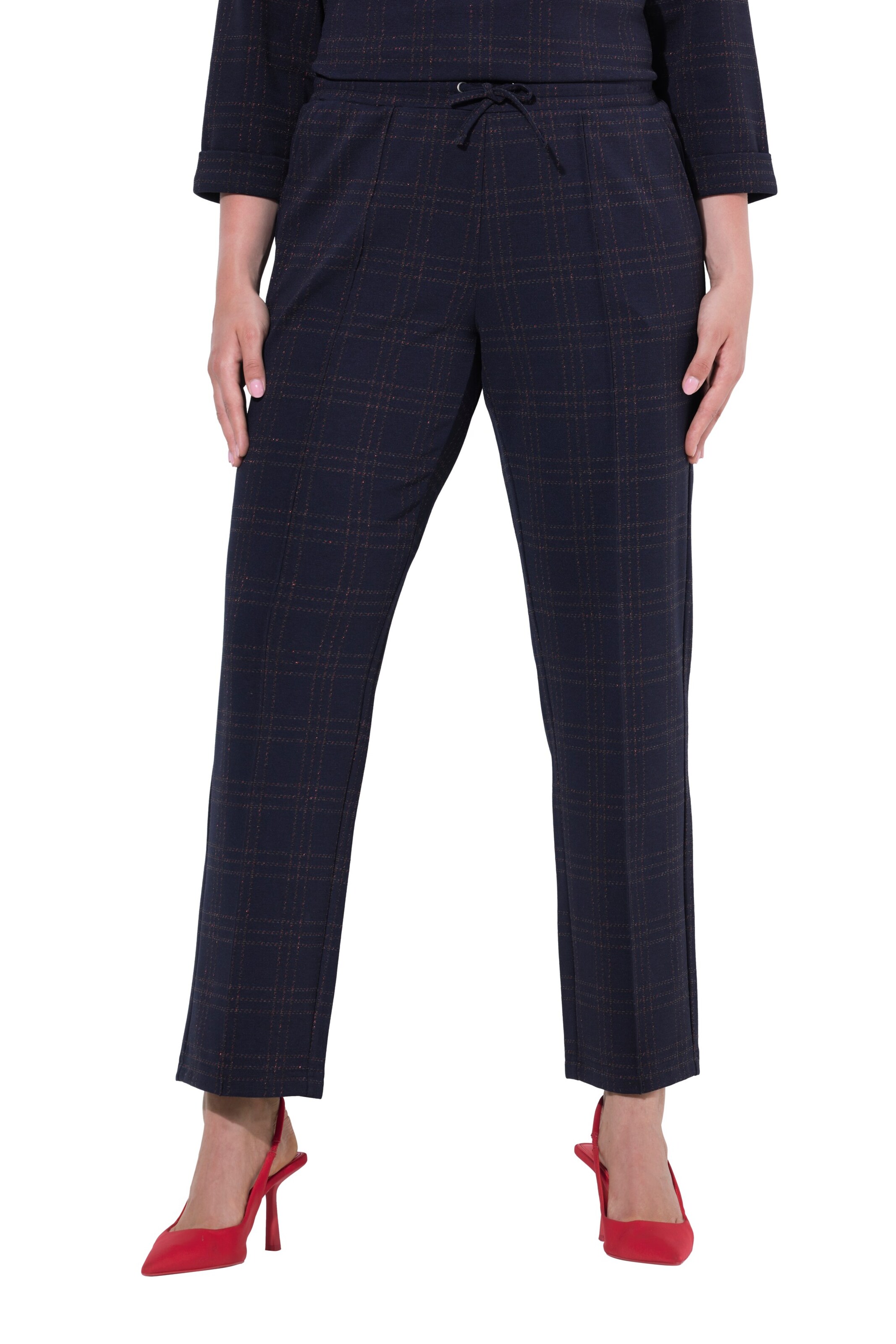 Ulla Popken Regular Trousers in Blue: front