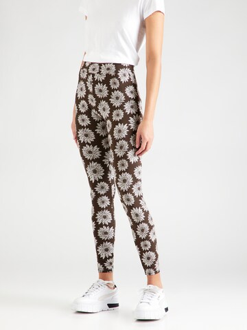 Urban Classics Skinny Leggings in Bruin: voorkant