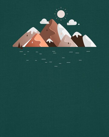 Watapparel Shirt 'Mountains & Moon' in Groen