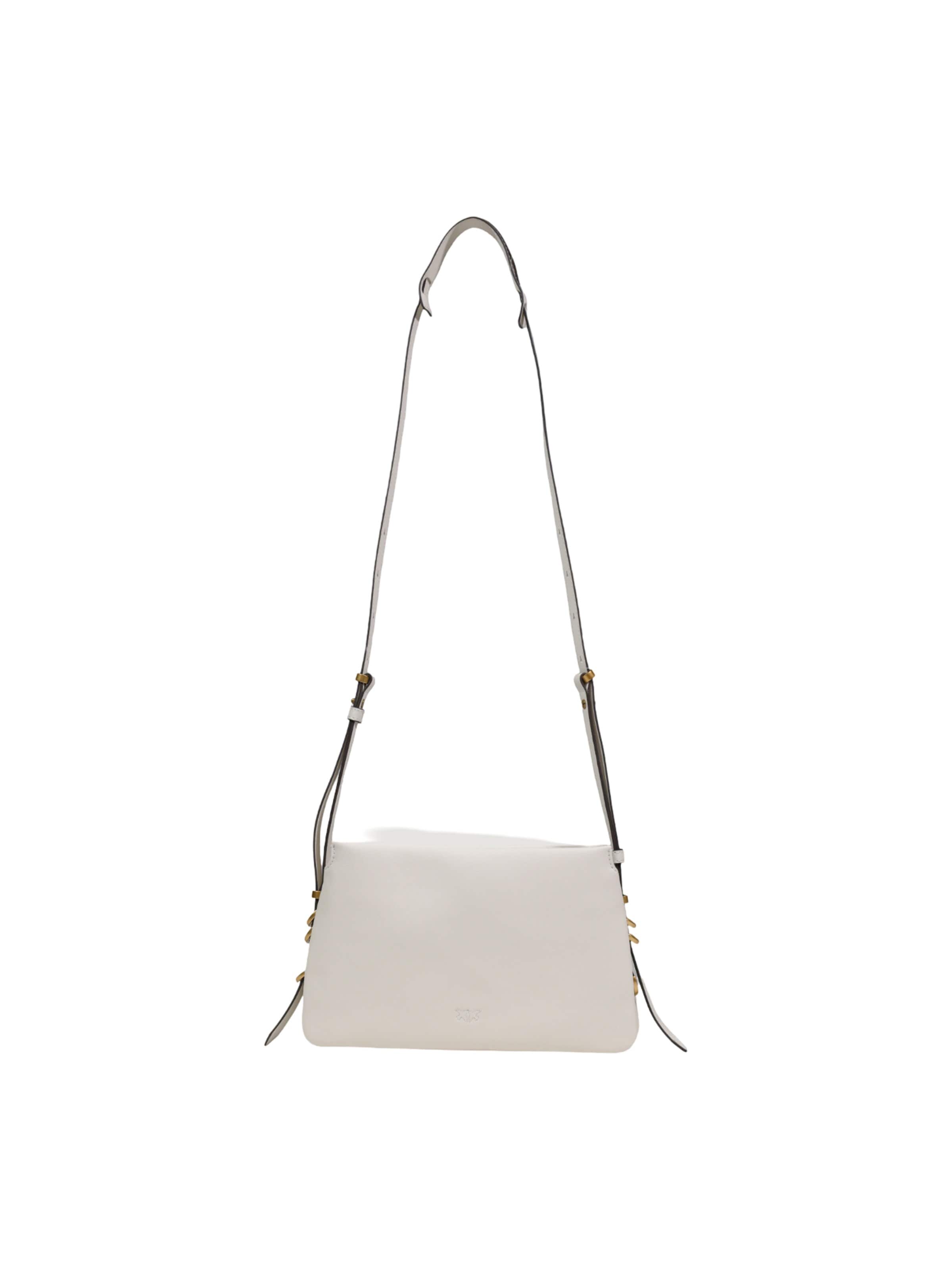 Borsa a spalla 'TRIPLET MINI VITELLO MORBIDO 105883 A0QO' di PINKO in bianco