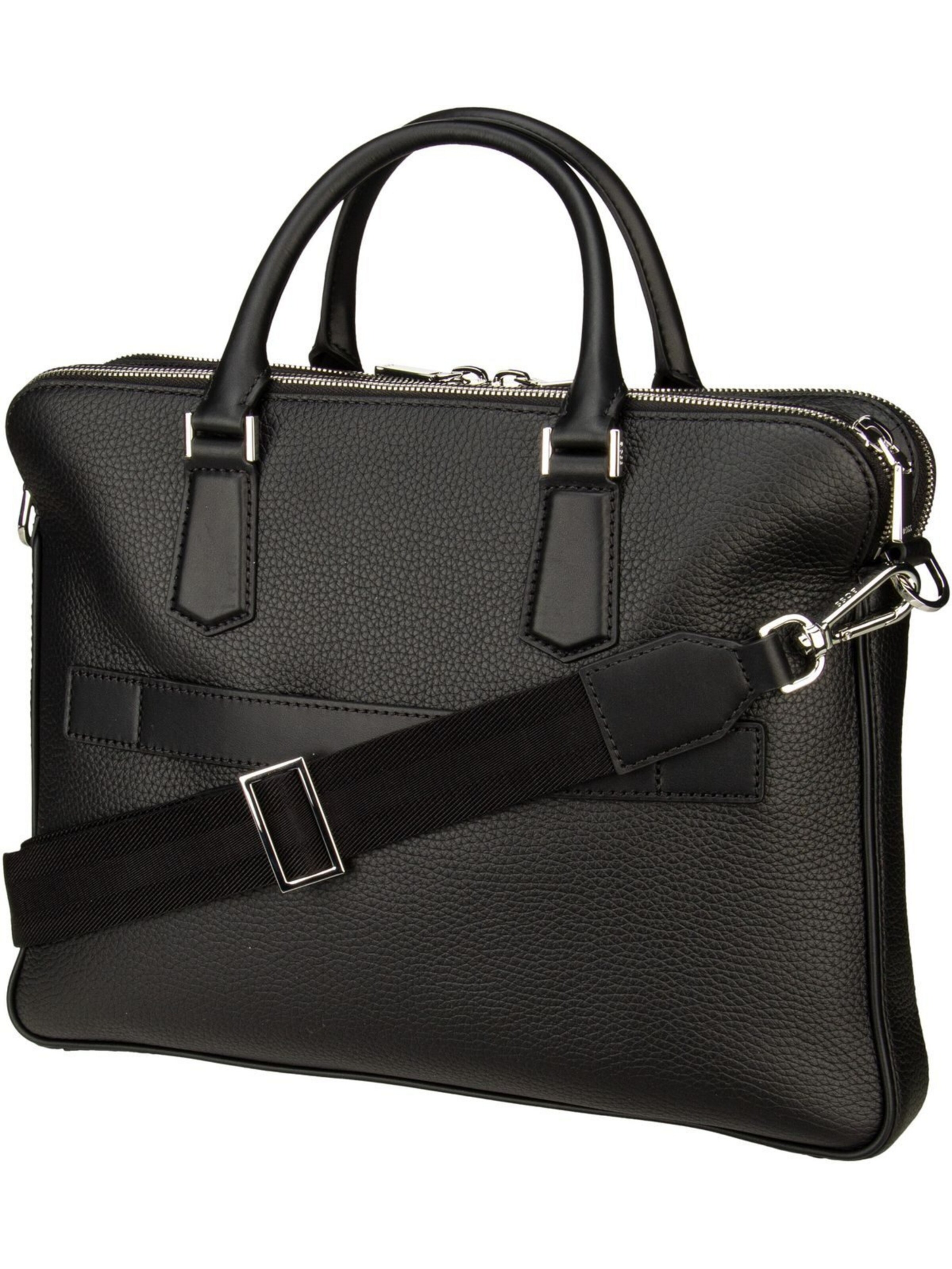 Porte-documents BOSS en noir : devant