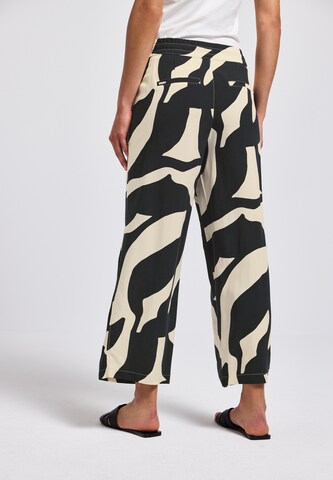 STREET ONE Wide Leg Hose in Schwarz