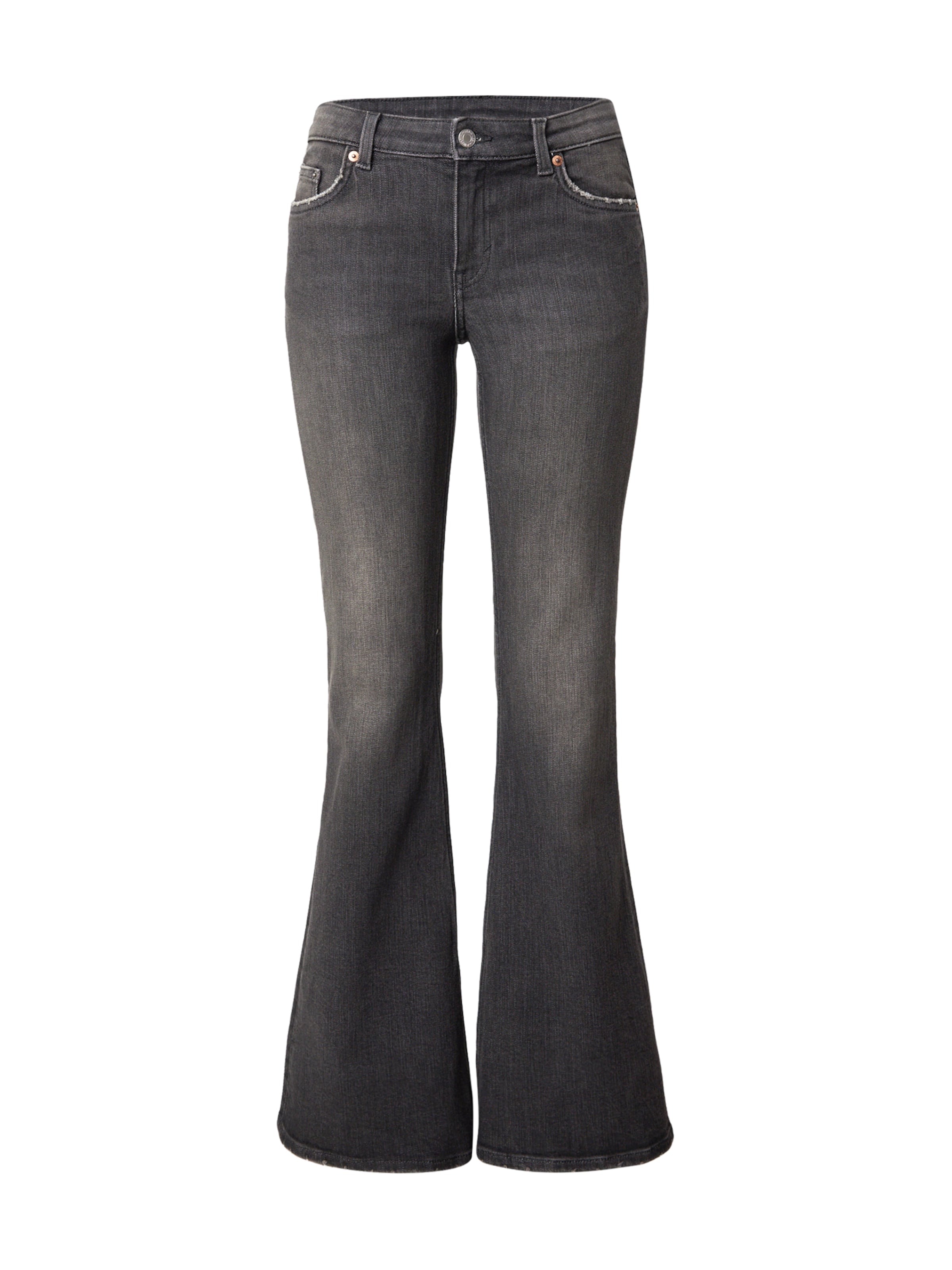 WEEKDAY Flared Jeans &#x27;Katsumi&#x27; in Zwart: voorkant