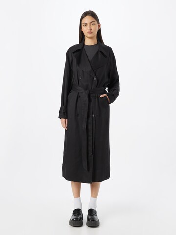 WEEKDAY Between-Seasons Coat 'Evelyn' in Black: front