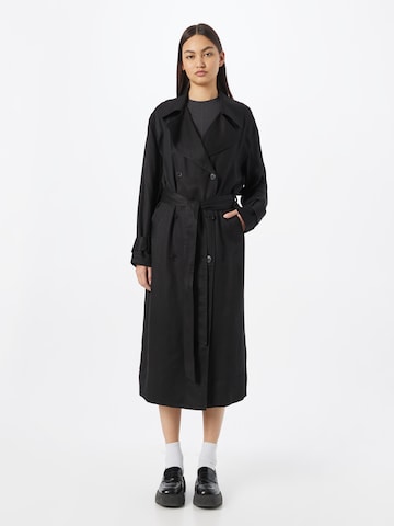 WEEKDAY Between-seasons coat 'Evelyn' in Black: front