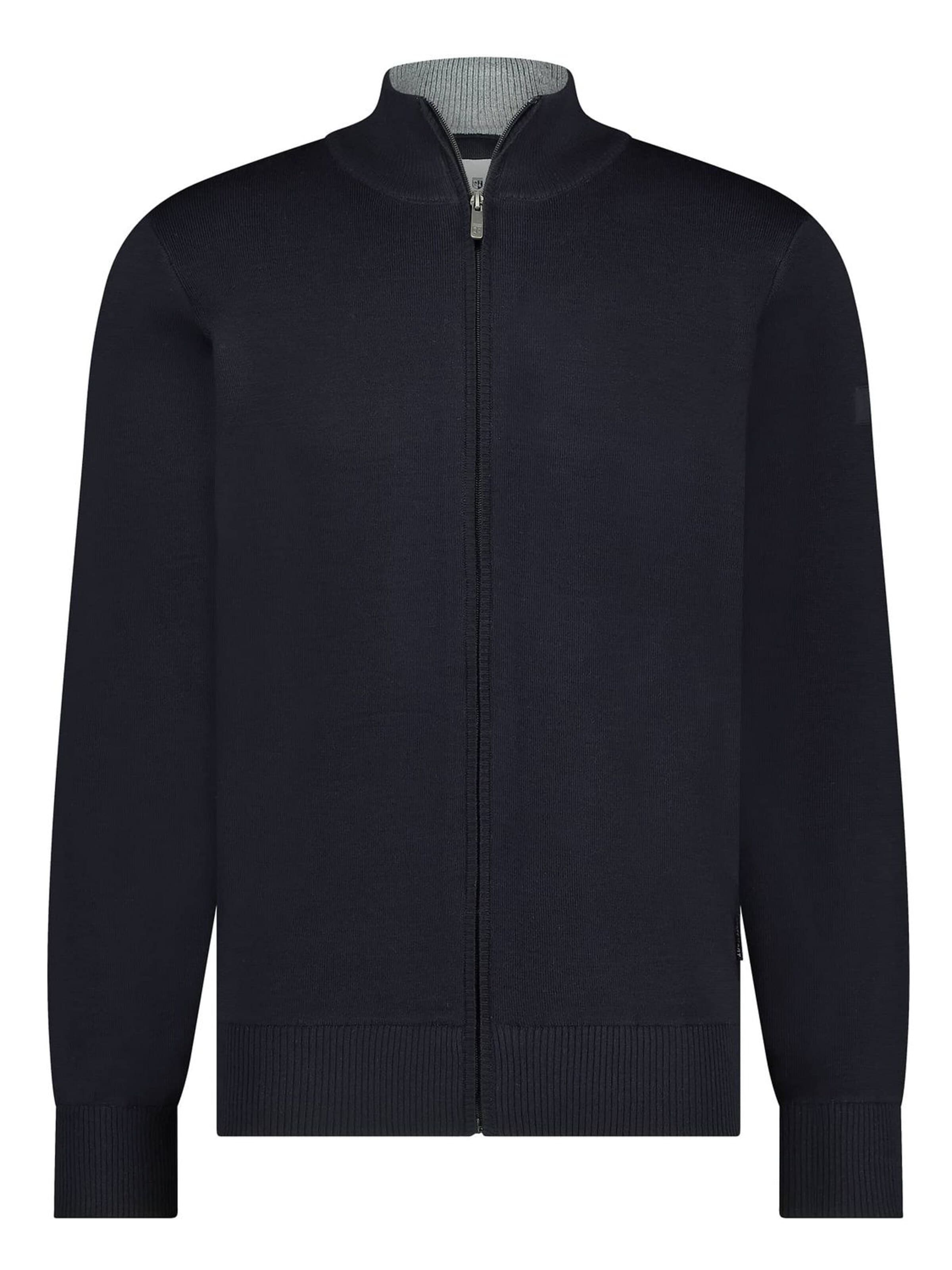 State of Art Gebreid vest in Blauw: voorkant