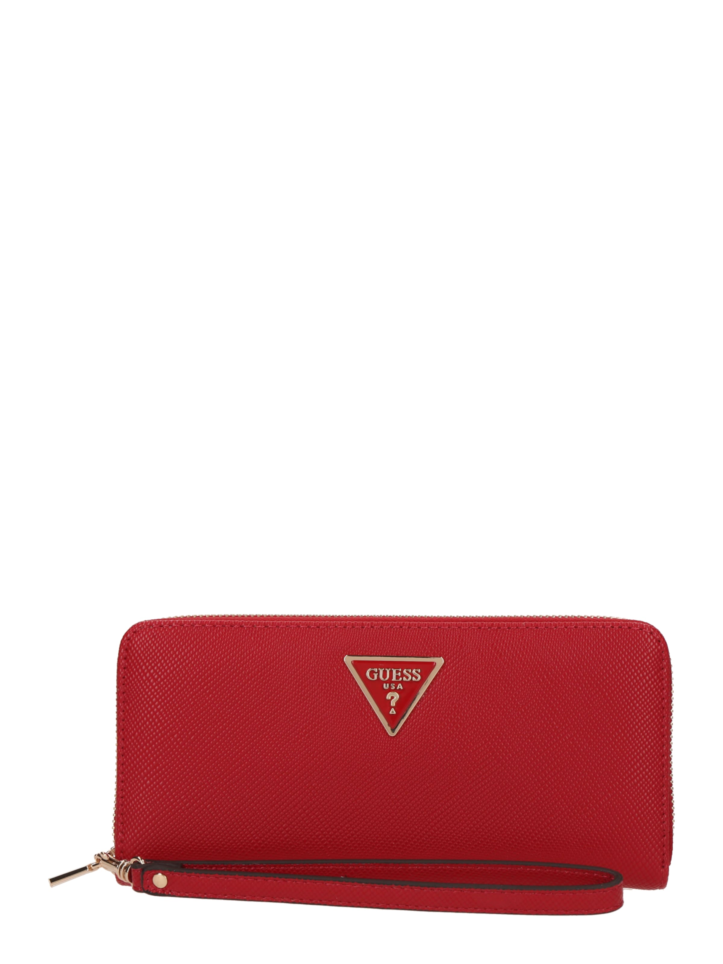 GUESS Wallet 'LAUREL II SLG LARGE ZIP AROUND' in Red: front