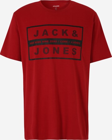 T-Shirt 'STORM' Jack & Jones Plus en rouge : devant