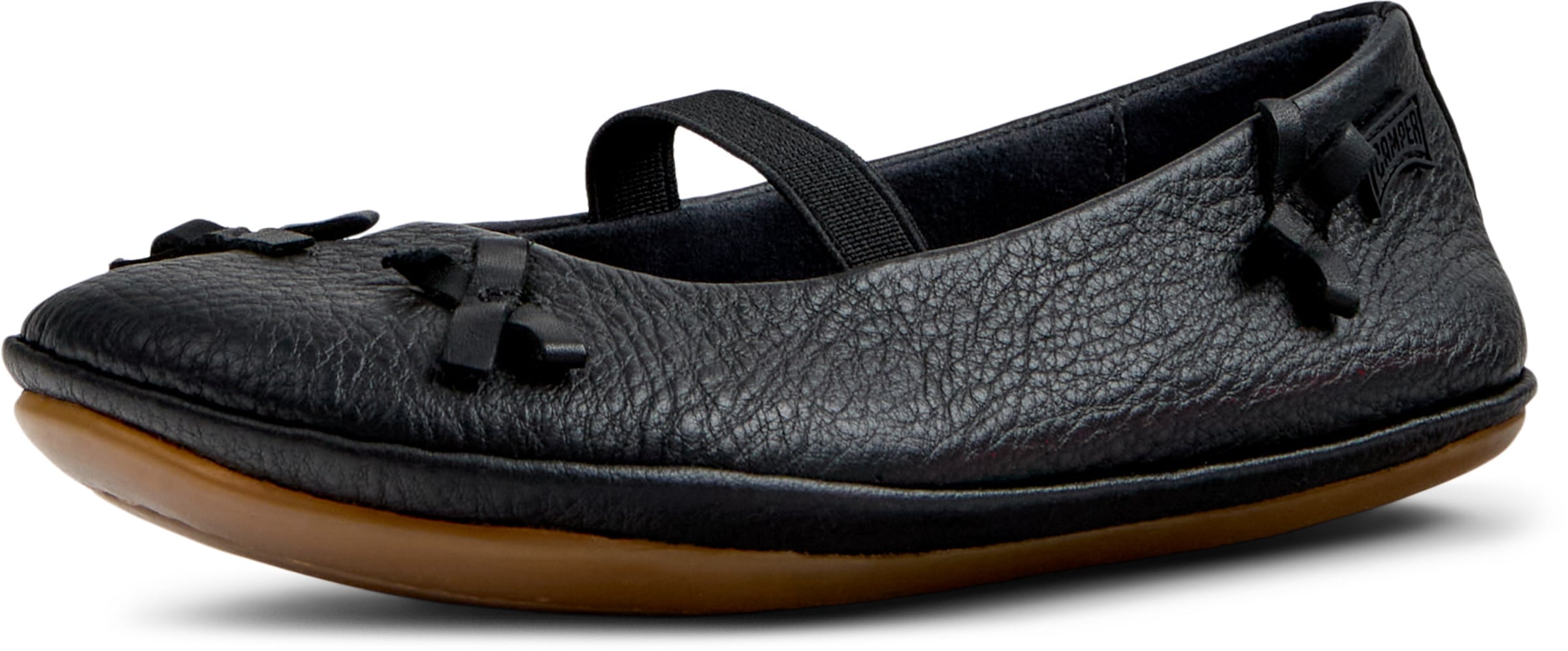 CAMPER Ballerina's 'Right Twins' in Zwart: voorkant