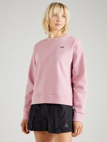 UNDER ARMOUR Sportief sweatshirt 'Unstoppable' in Roze: voorkant