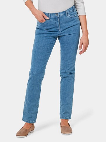 Goldner Slimfit Jeans 'Carla' in Blau: Vorderseite