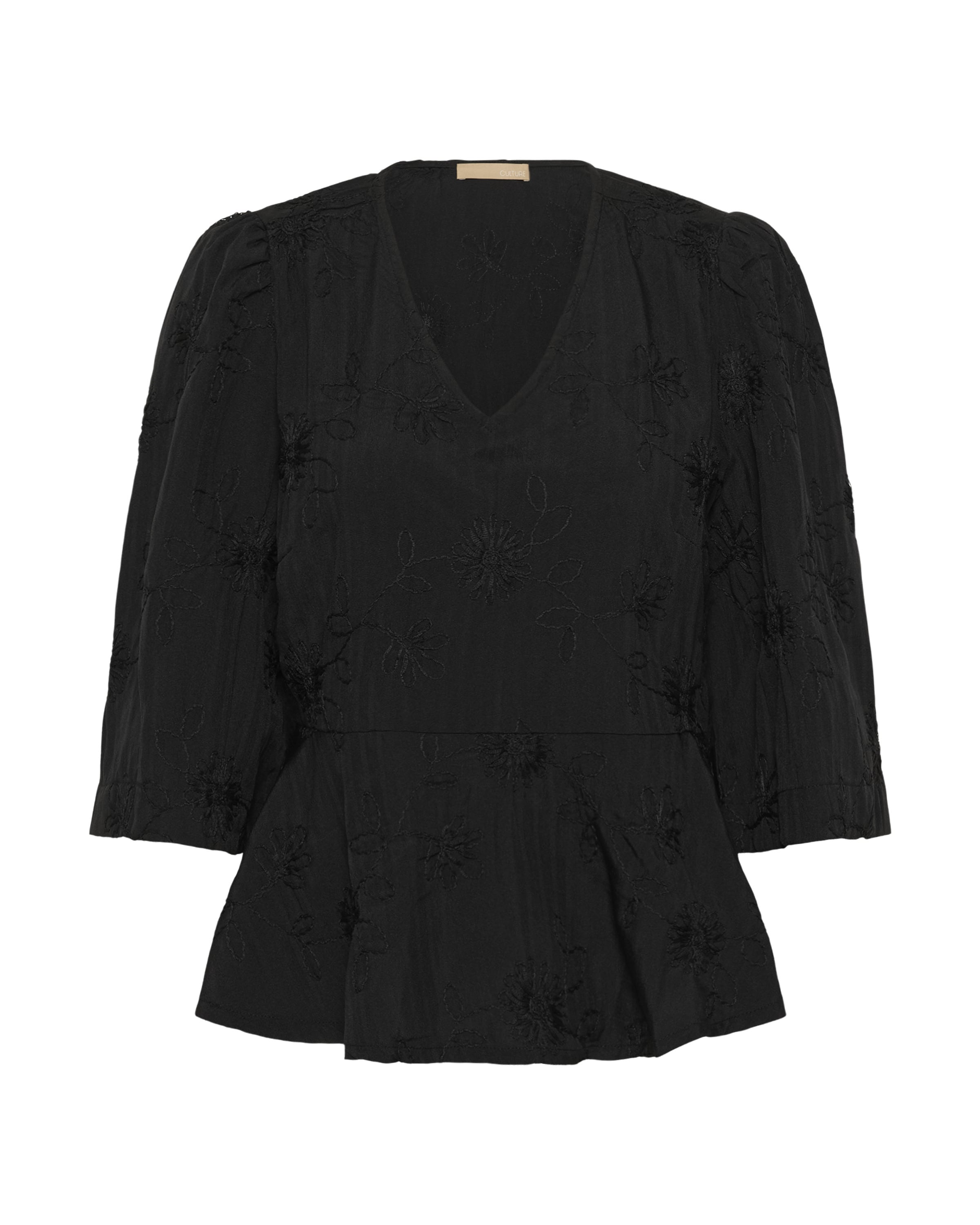 Chemisier 'Geniva' CULTURE en noir : devant