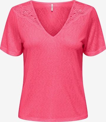 T-shirt 'ANJA' ONLY en rose : devant