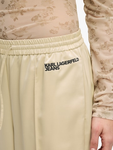 Wide leg Pantaloni di KARL LAGERFELD JEANS in beige