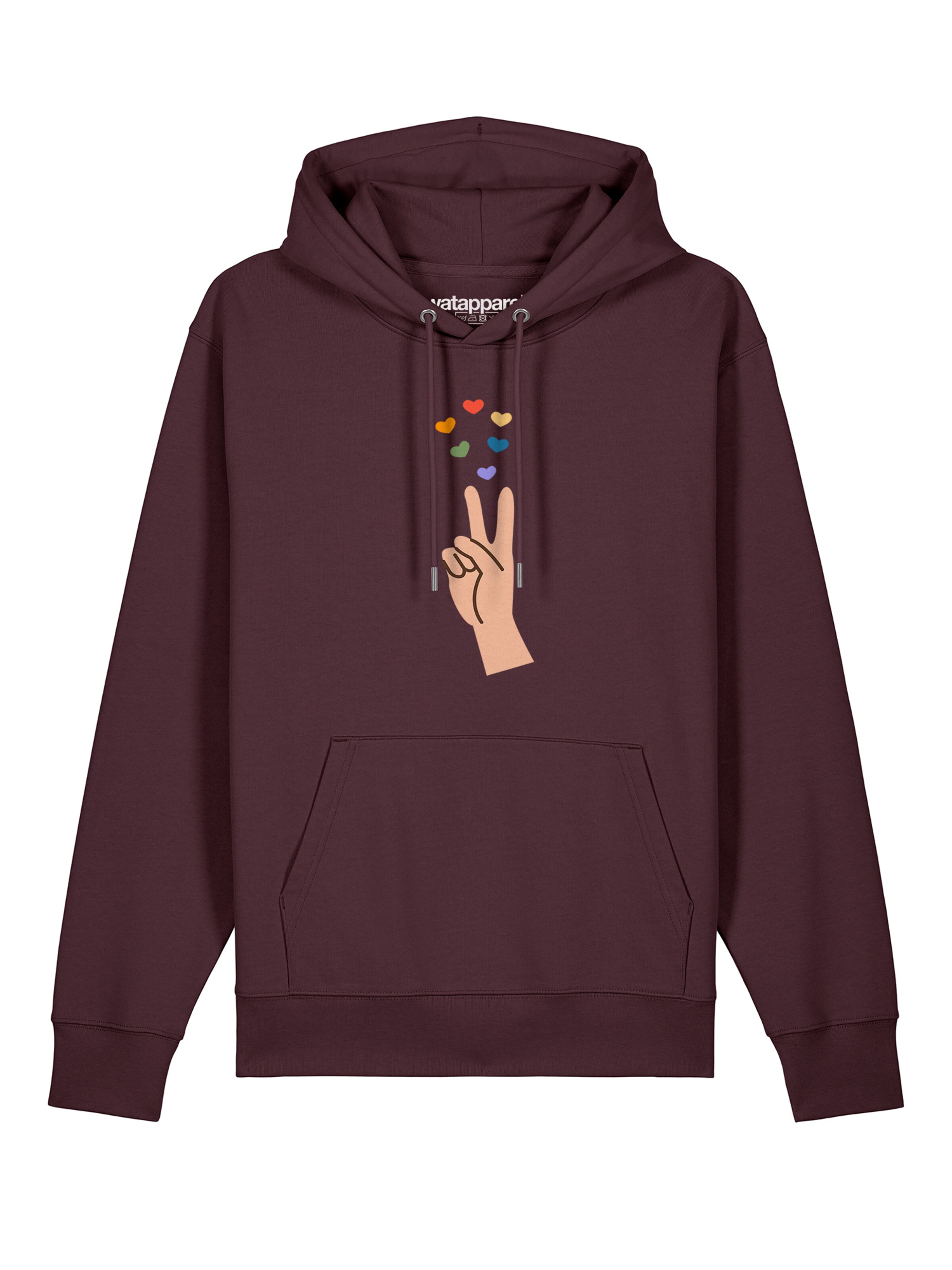 Sweat-shirt ' Spread Love ' Watapparel en rouge : devant