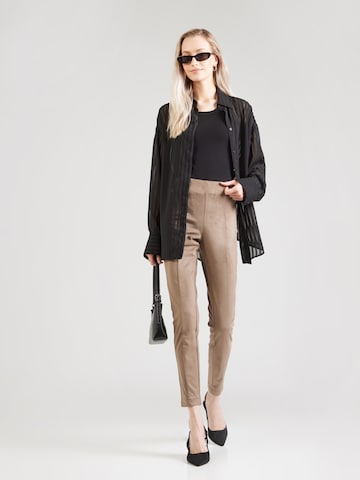 ONLY - Slimfit Leggings 'ONLANGALI' en marrón