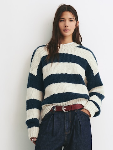 Pull&Bear Pulóver 'PACIFIC' - kék: elől