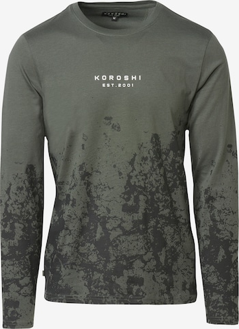 KOROSHI Shirt in Groen: voorkant