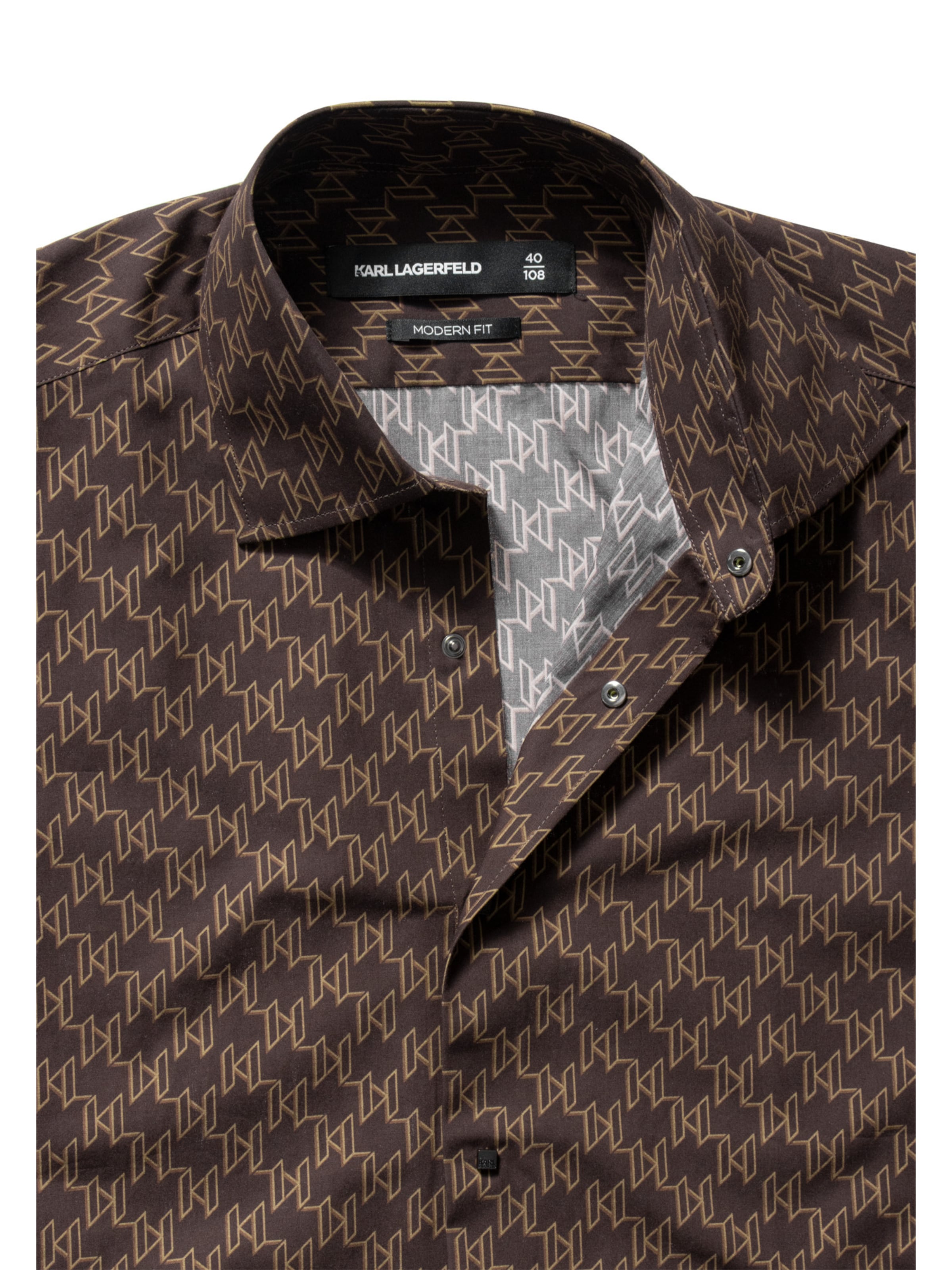 Karl Lagerfeld - Regular Fit Camisa '605000' em castanho