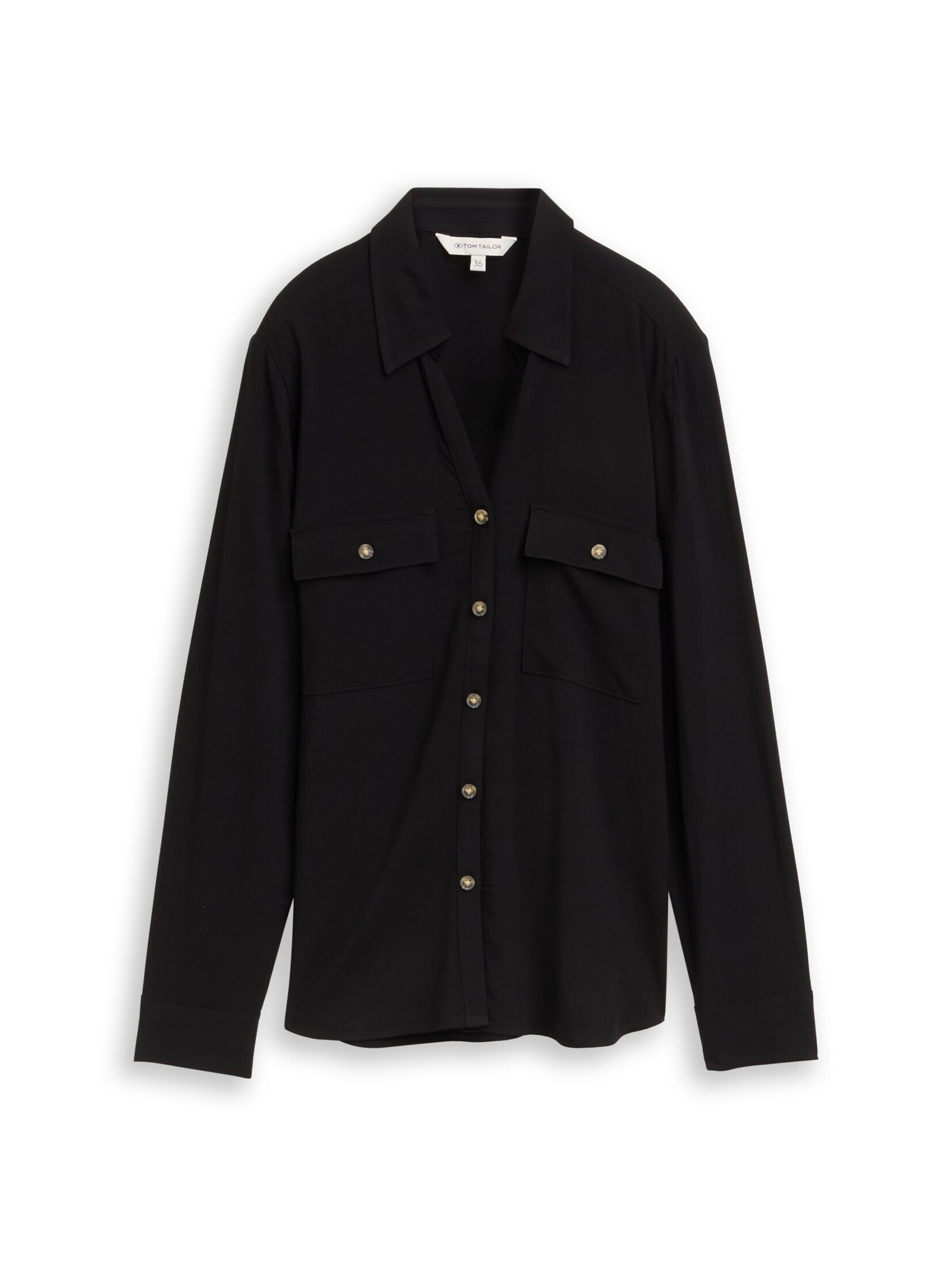 Chemisier TOM TAILOR en noir : devant