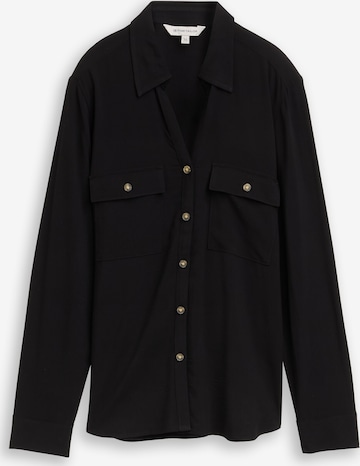 Chemisier TOM TAILOR en noir : devant
